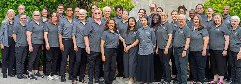 group of teachers in gray shirts