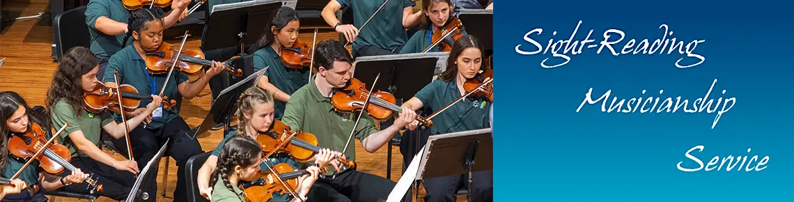 Young people playing in orchestra