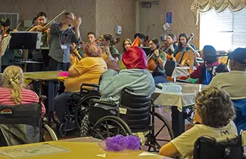 playing for nursing home residents