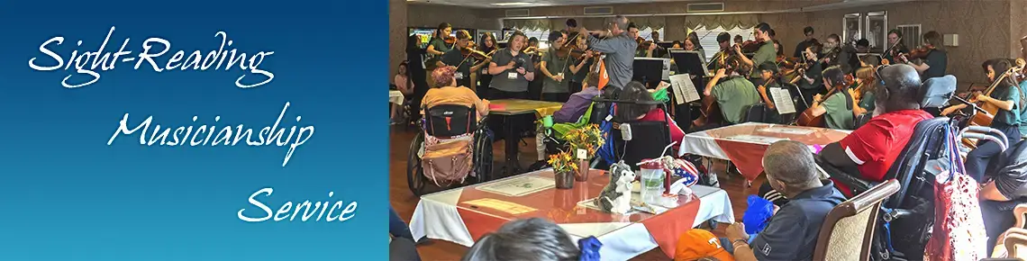 students playing for nursing home residents